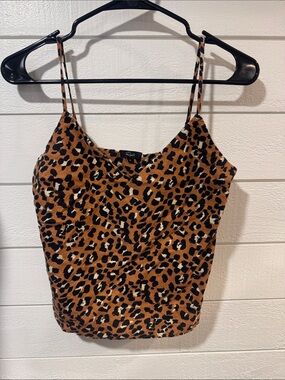 RAILS Leopard Print Cami Tank Top - Brown/Black- xs